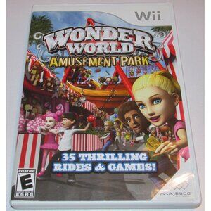 Wii Wonder World Amusement Park Video Game 35 Thrilling Rides & Mini Games